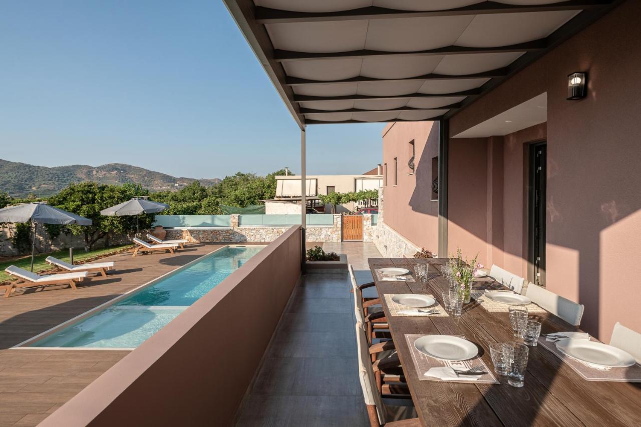 Villa Enny, 3 Bd With Private Heated Pool Agia  Eksteriør billede