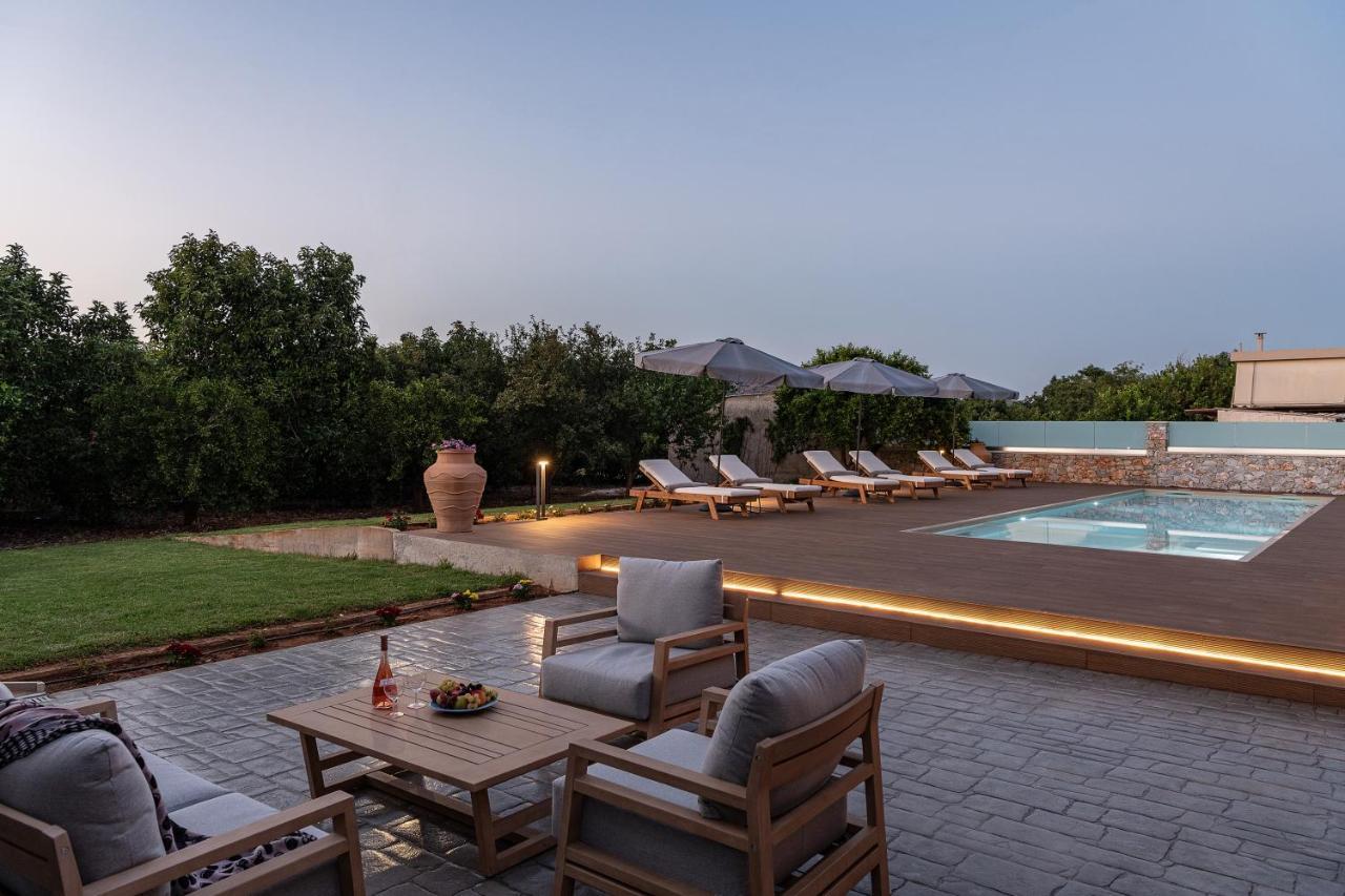 Villa Enny, 3 Bd With Private Heated Pool Agia  Eksteriør billede